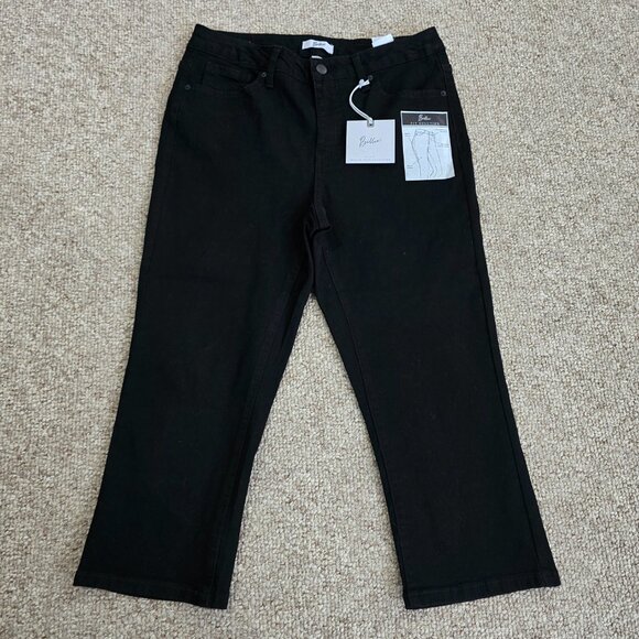 NWT Billie Women's High-Rise Black Capri Jeans Size 8 - Picture 1 of 9